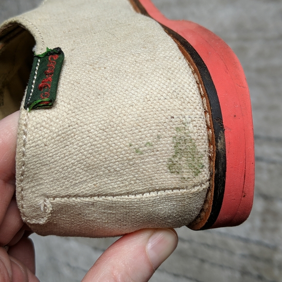 GH Bass & Co beige textile upper oxford shoes size 8.5 - Picture 6 of 15